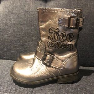 ICEBERG BABY LEATHER BOOTS